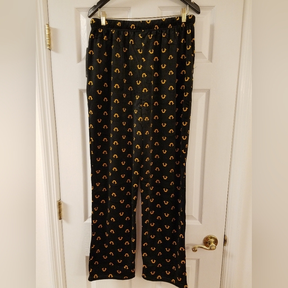 NWT Men's True Religion Soft Loungewear Drawstring Bottom Black Size Large - Picture 3 of 10